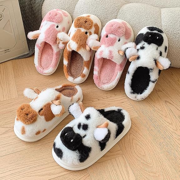 Papa Ray’s Hand-Stitched Cow Slippers