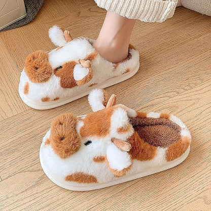 Papa Ray’s Hand-Stitched Cow Slippers