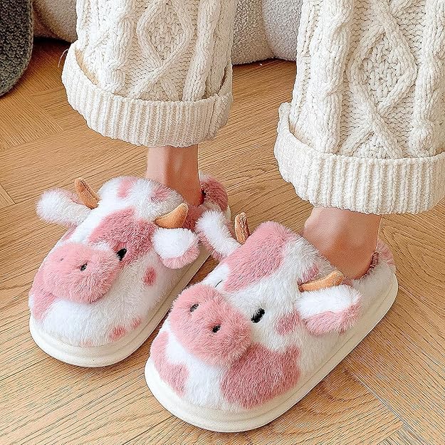 Papa Ray’s Hand-Stitched Cow Slippers
