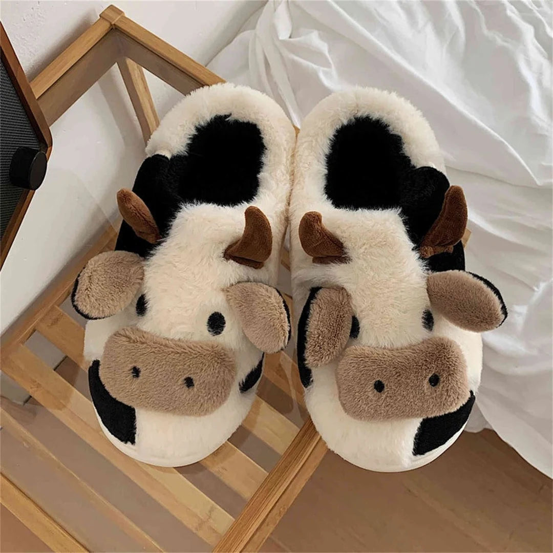 Papa Ray’s Hand-Stitched Cow Slippers