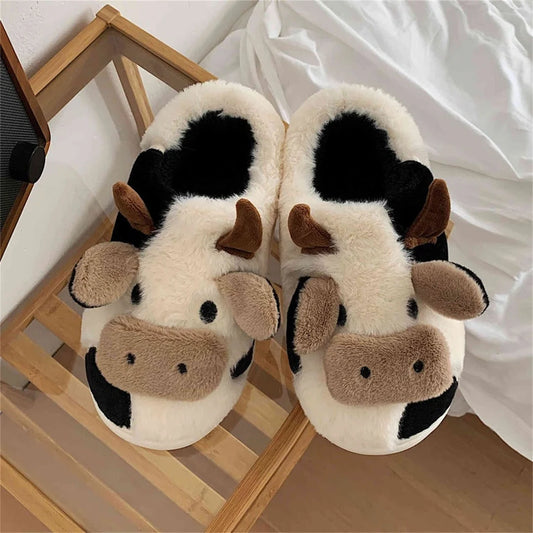 Papa Ray’s Hand-Stitched Cow Slippers