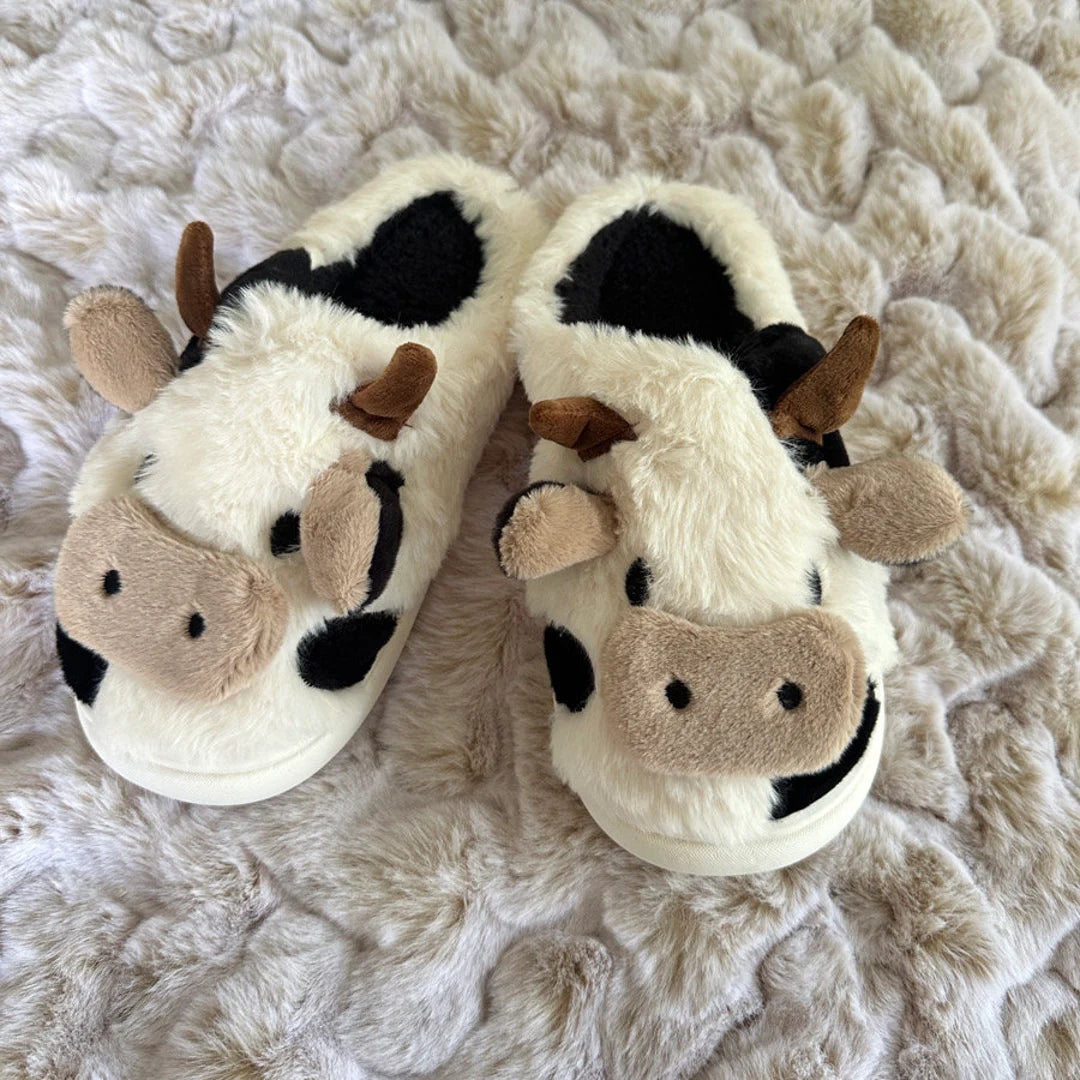Papa Ray’s Hand-Stitched Cow Slippers